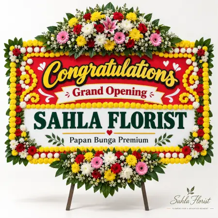 Papan Bunga Ucapan Selamat Cawang